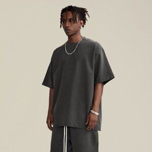 Faded Black Oversized Boxy Vintage Streetwear Heavy Cotton Unisex Tee